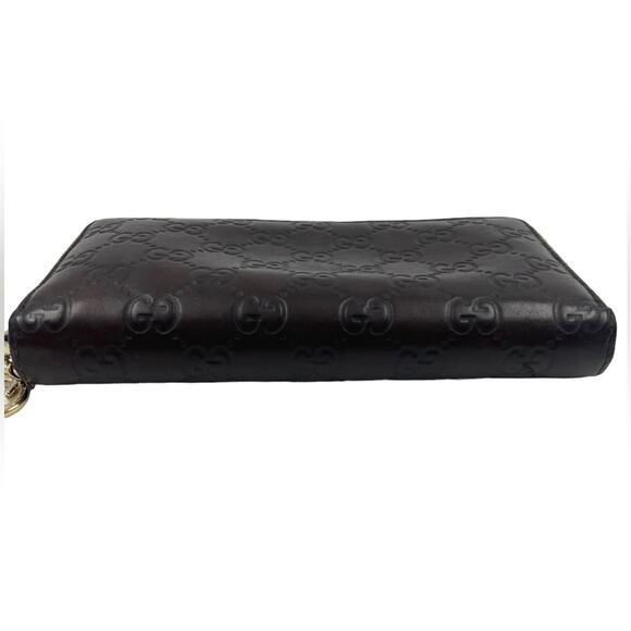 Gucci Vintage Leather Interlocking GG Logo Guccissima Long Zip Around Wallet - Picture 5 of 16